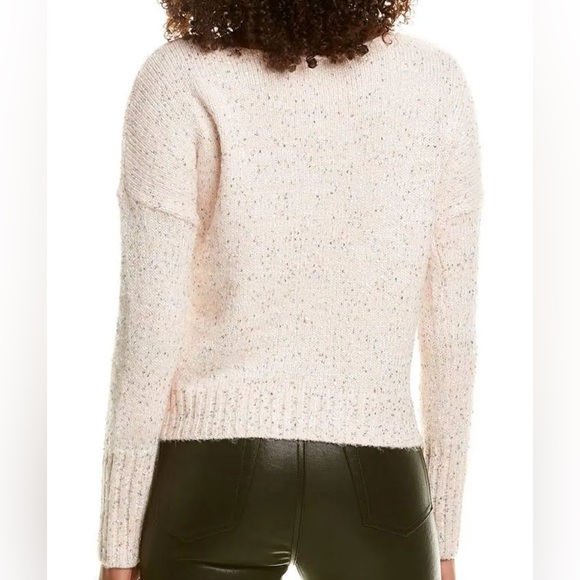 Rebecca Minkoff Women’s Katia Pink Sequined Ballet Neck Sweater Size S EUC - Picture 2 of 7